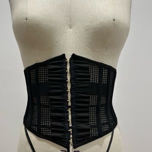 House of Cb bustier sheer waist belt